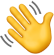 Emoji d'une main qui dit bonjour